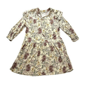 A New Approach a.n.a Cottage Core Flowy Floral Dress Cream Tiered Ruffles Boho